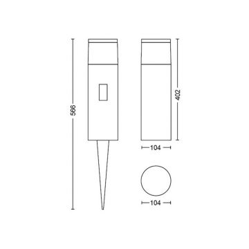 Philips 17437/30/P7 - LED RGB Lampă exterior HUE CALLA LED/8W/230V IP65