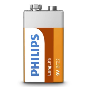 Philips 6F22L1B/10 - Baterie clorura de zinc 6F22 LONGLIFE 9V
