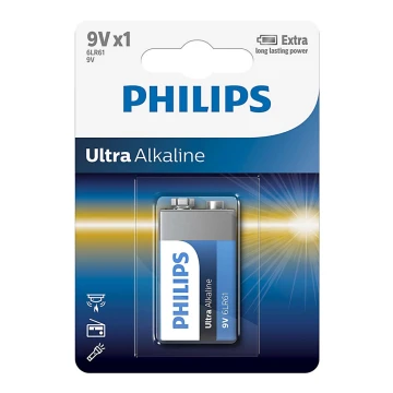 Philips 6LR61E1B/10 - Baterie alcalina 6LR61 ULTRA ALKALINE 9V 600mAh