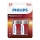 Philips LR14P2B/10 - 2 buc Baterie alcalina C POWER ALKALINE 1,5V 7200mAh