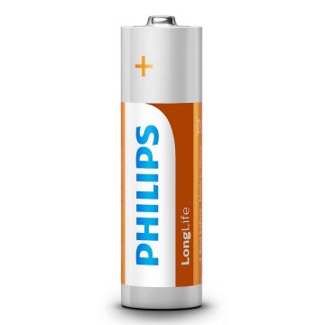 Philips R6L4B/10 - 4 buc Baterie clorura de zinc AA LONGLIFE 1,5V 900mAh