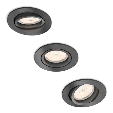 Philips - SET 3x Lampa incastrata 1xGU10/5,5W/230V