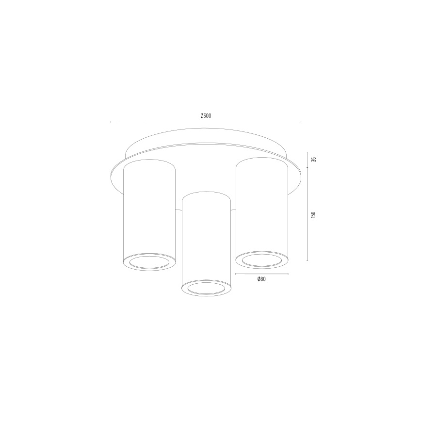 Plafonieră Argon 6304 HAMPTON 3xE14/7W/230V auriu