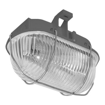 Plafonieră de exterior OVAL 1xE27/60W/230V gri IP44