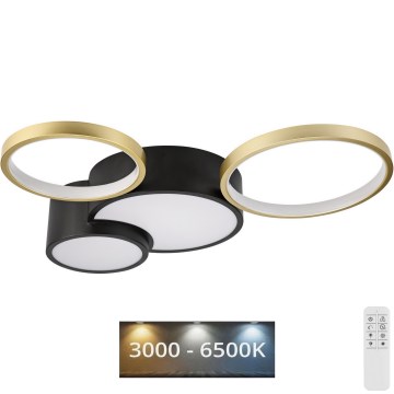 Plafonieră dimabilă ALIZEE LED/30W/230V 3000-6500K negru/auriu