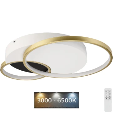 Plafonieră dimabilă BENITO LED/31W/230V 3000-6500K alb/auriu