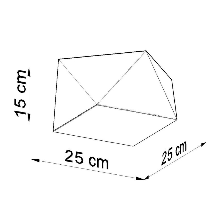 Plafonieră HEXA 1xE27/60W/230V argintie