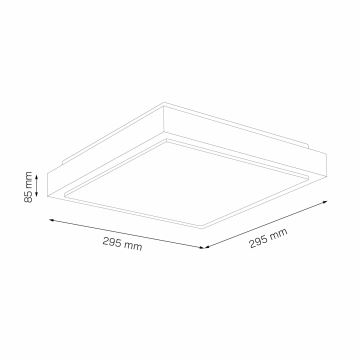 Plafonieră KAZIMIERZ 2xE27/20W/230V 29,5x29,5 cm argintiu