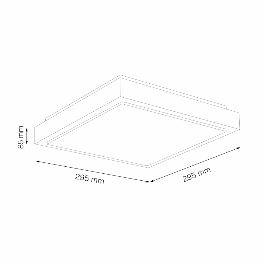 Plafonieră KAZIMIERZ 2xE27/20W/230V 29,5x29,5 cm argintiu