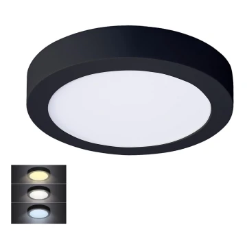 Plafonieră LED/12W/230V 3000/4000/6000K negru rotund