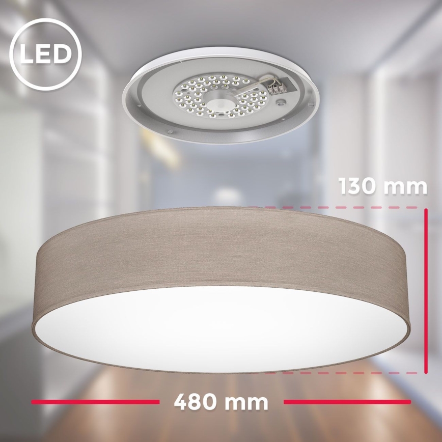 Plafonieră LED/20W/230V taupe B.K. Licht 1395