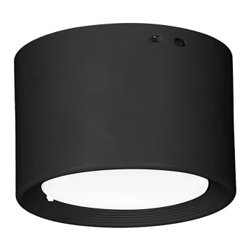 Plafonieră LED/5W/230V neagră d. 8 cm