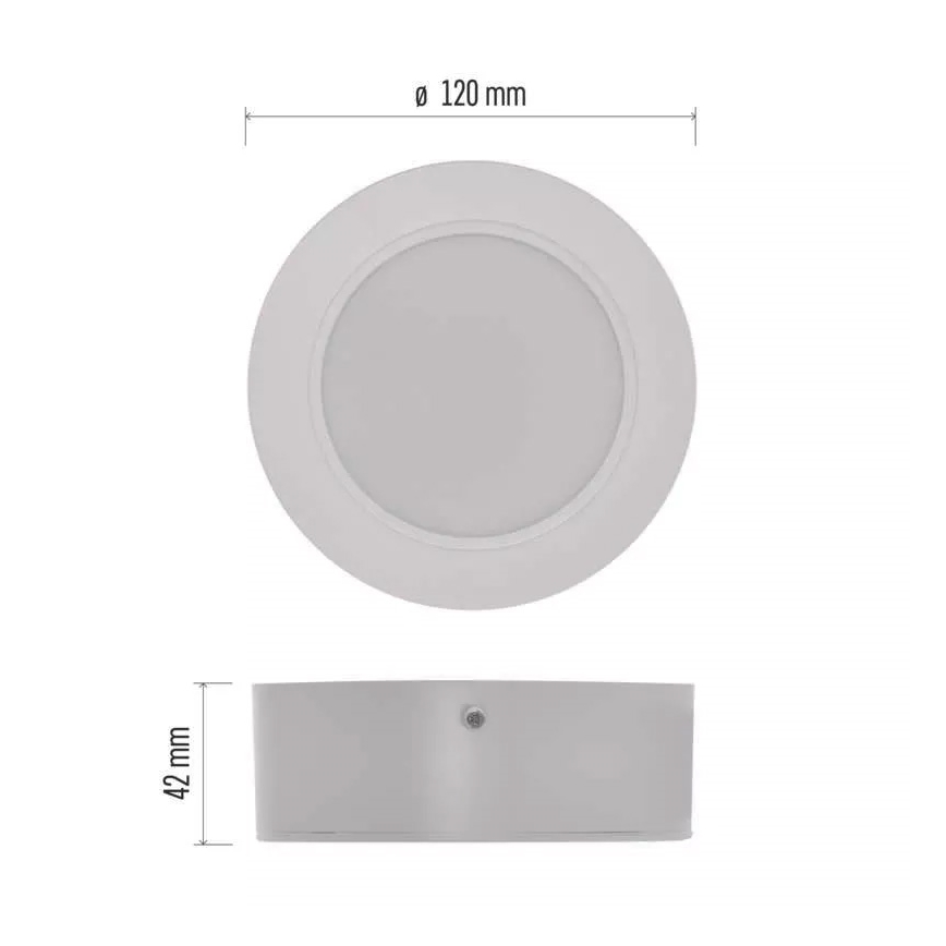 Plafonieră LED/9W/230V d. 12 cm albă