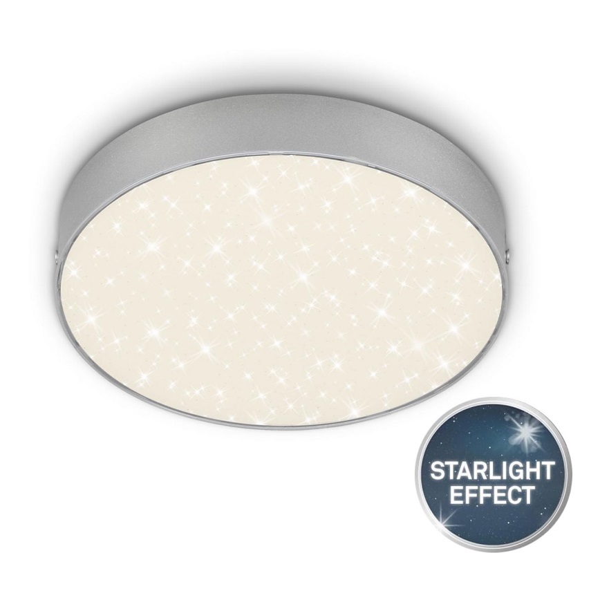 Plafonieră LED Briloner 7073-414 STAR SKY LED/16W/230V 4000K d. 21 cm argintiu