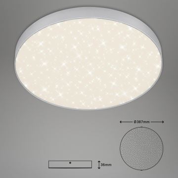 Plafonieră LED Briloner 7075-414 STAR SKY LED/24,5W/230V 4000K d. 38 cm argintiu