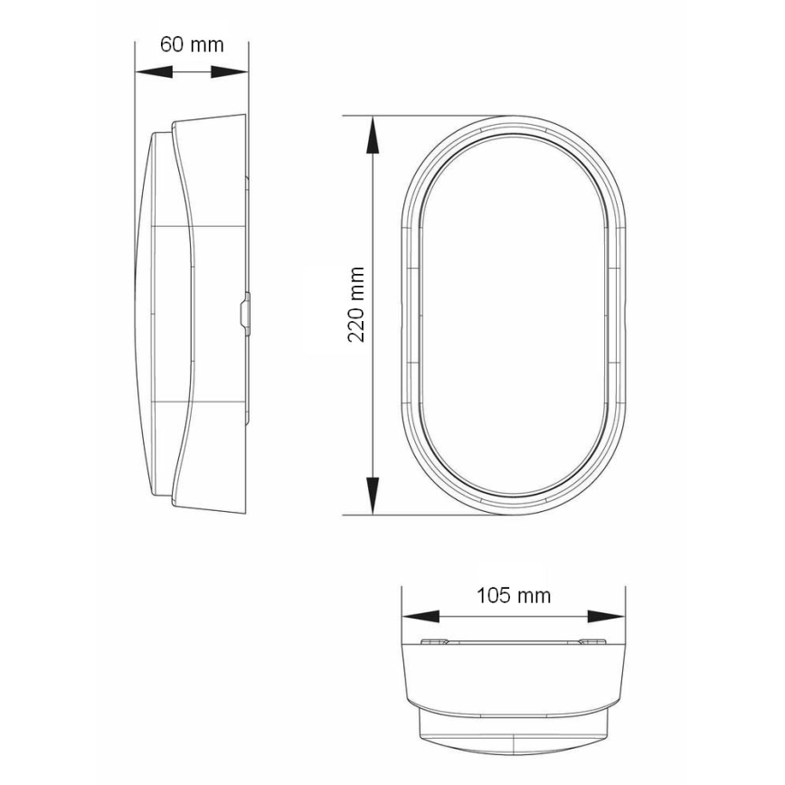 Plafonieră LED cu senzor pentru baie LED/15W/230V 4000K IP65