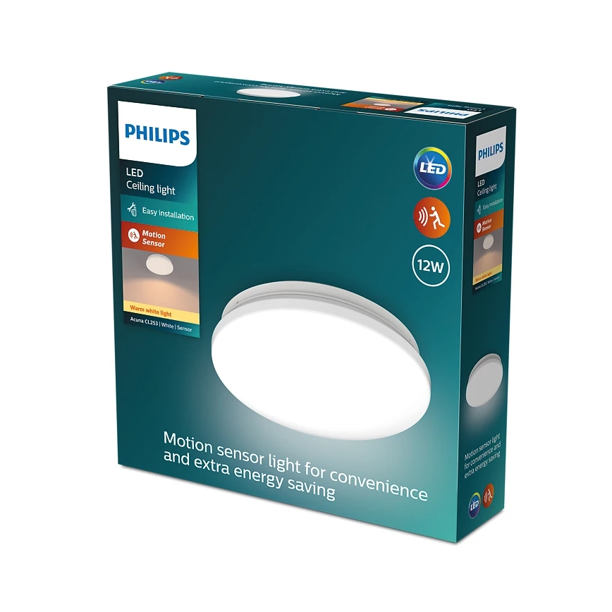 Plafonieră LED cu senzor Philips ACUNA LED/12W/230V 2700K