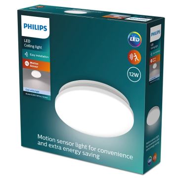 Plafonieră LED cu senzor Philips ACUNA LED/12W/230V 4000K
