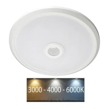 Plafonieră LED cu senzor SAMSUNG CHIP LED/12W/230V 3000/4000/6000K d. 29 cm alb