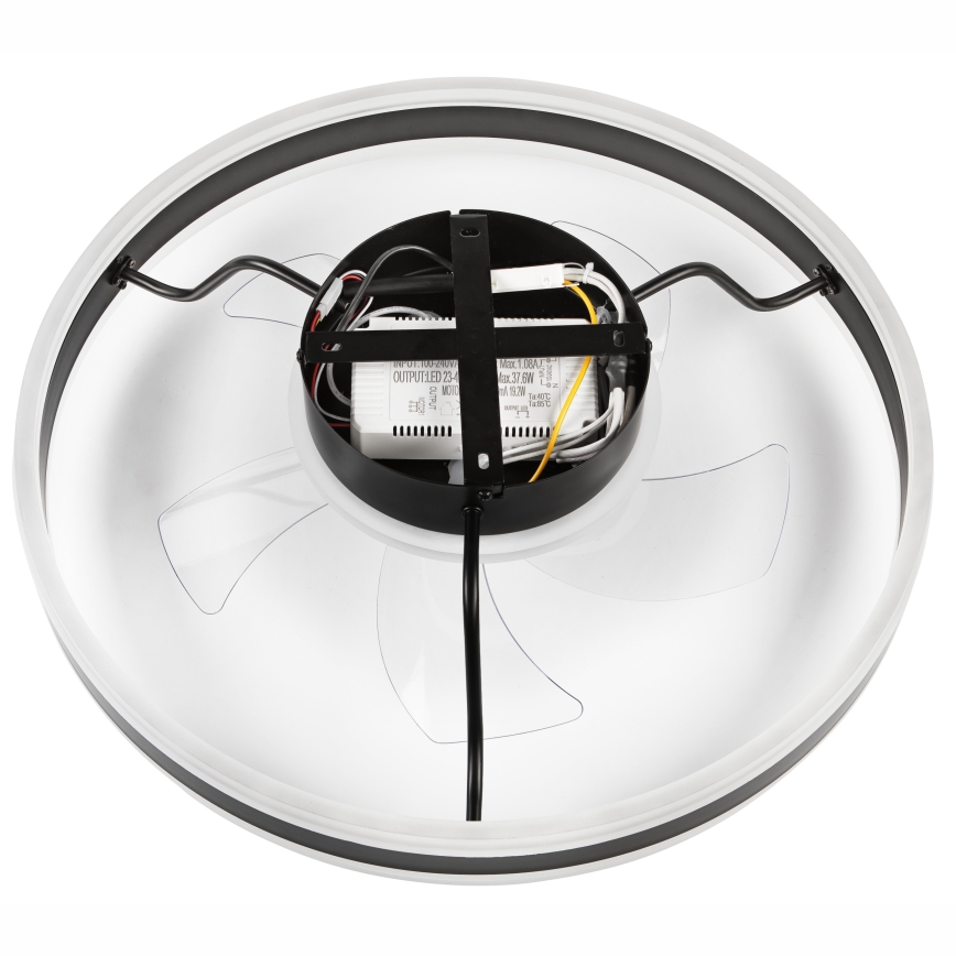 Plafonieră LED dimabilă cu ventilator APOLLO LED/38W/230V negru + telecomandă