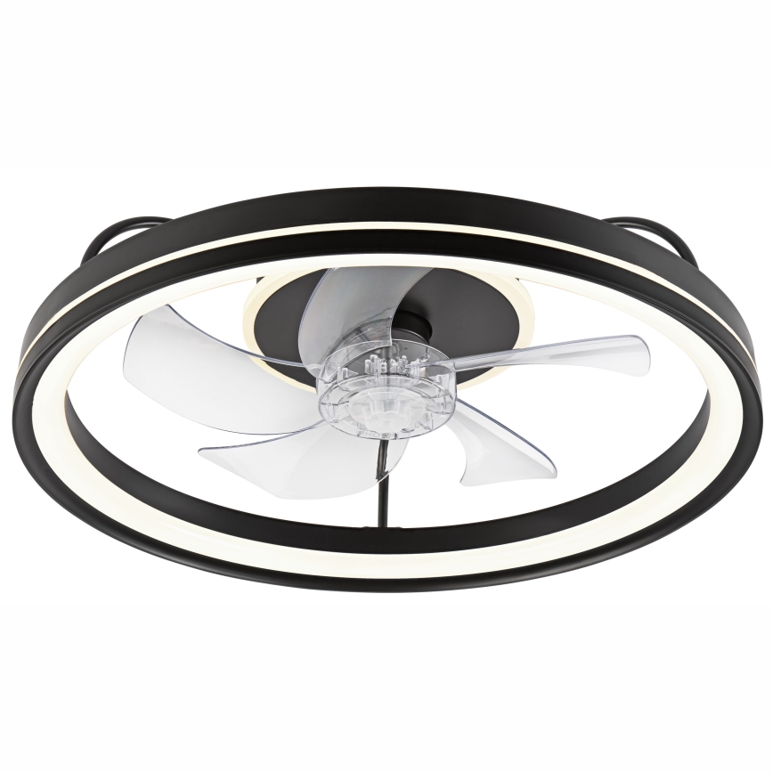 Plafonieră LED dimabilă cu ventilator FARGO LED/37W/230V negru + telecomandă