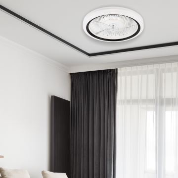 Plafonieră LED dimabilă cu ventilator GEMMA LED/37W/230V alb + telecomandă