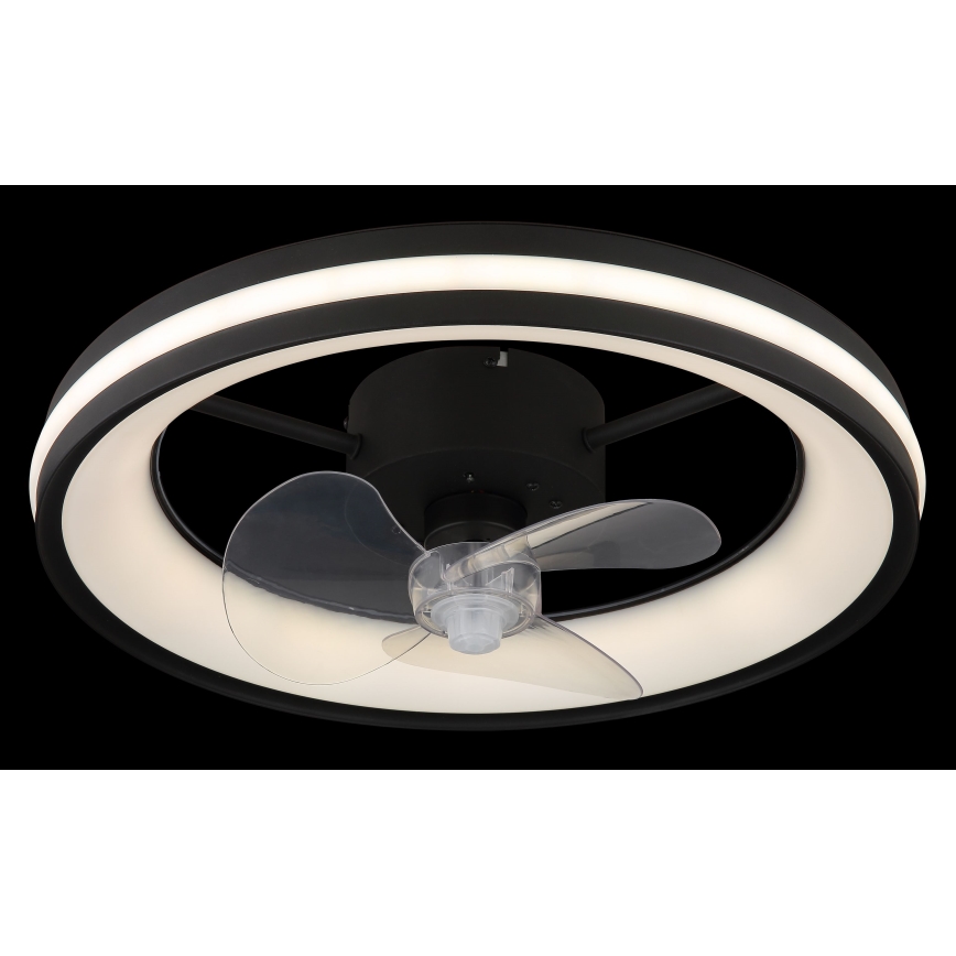 Plafonieră LED dimabilă cu ventilator Globo LED/30W/230V 2700-6500K negru + telecomandă