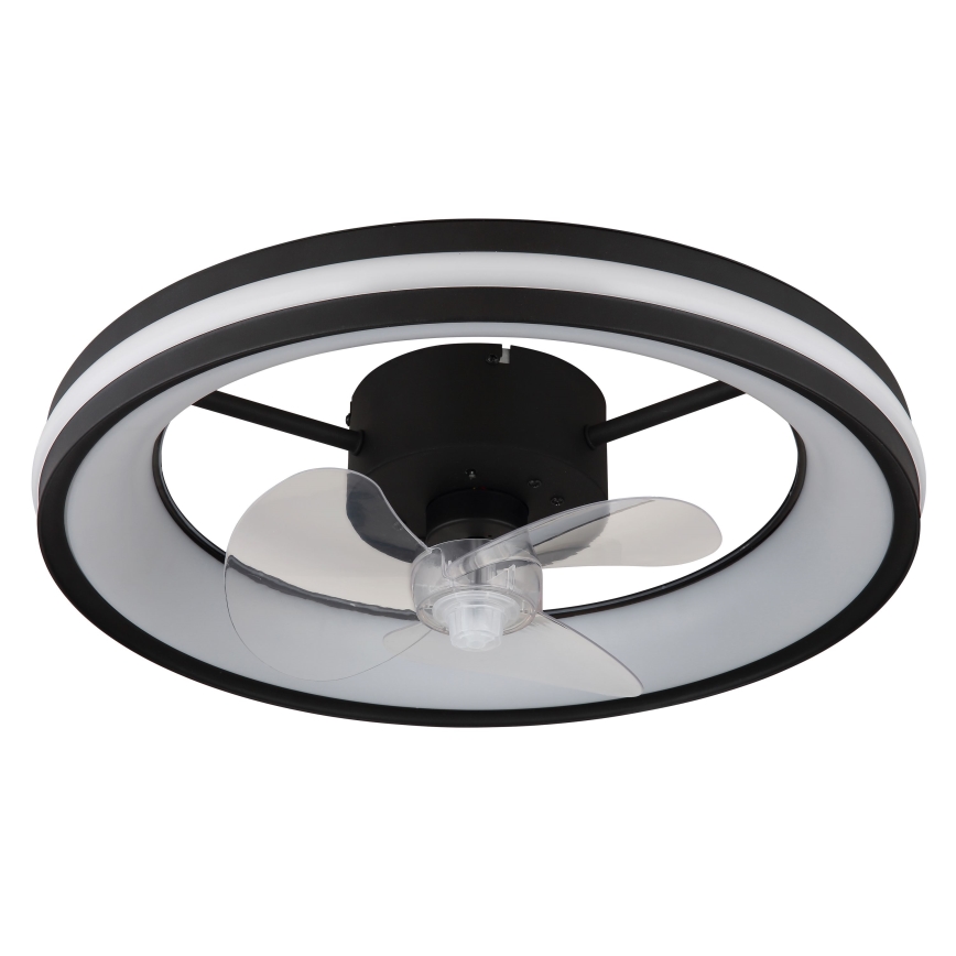 Plafonieră LED dimabilă cu ventilator Globo LED/30W/230V 2700-6500K negru + telecomandă