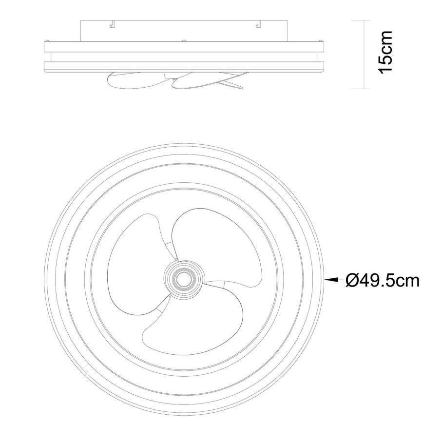 Plafonieră LED dimabilă cu ventilator Globo LED/30W/230V 2700-6500K negru + telecomandă