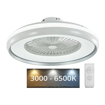 Plafonieră LED cu ventilator LED/32W/230V 3000-6500K gri + telecomandă