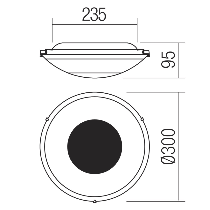 Plafonieră LED de cristal RA LED/12W/230V d. 30 cm argintiu Redo 05-898