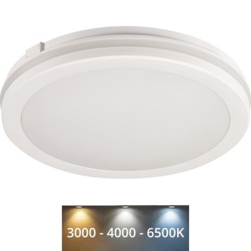 Plafonieră LED de exterior BENO ECO LED/12W/230V 3000/4000/6500K d. 20 cm IP65 alb