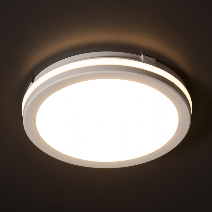 Plafonieră LED de exterior BENO ECO LED/12W/230V 3000/4000/6500K d. 20 cm IP65 alb