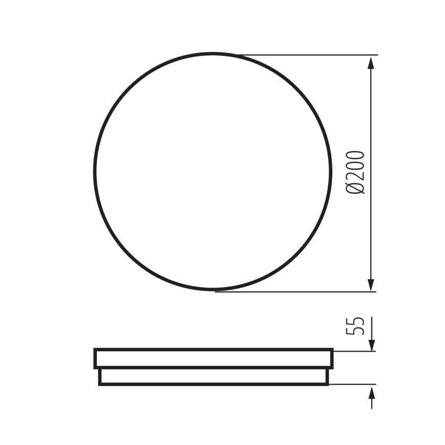 Plafonieră LED de exterior BENO ECO LED/12W/230V 3000/4000/6500K d. 20 cm IP65 alb