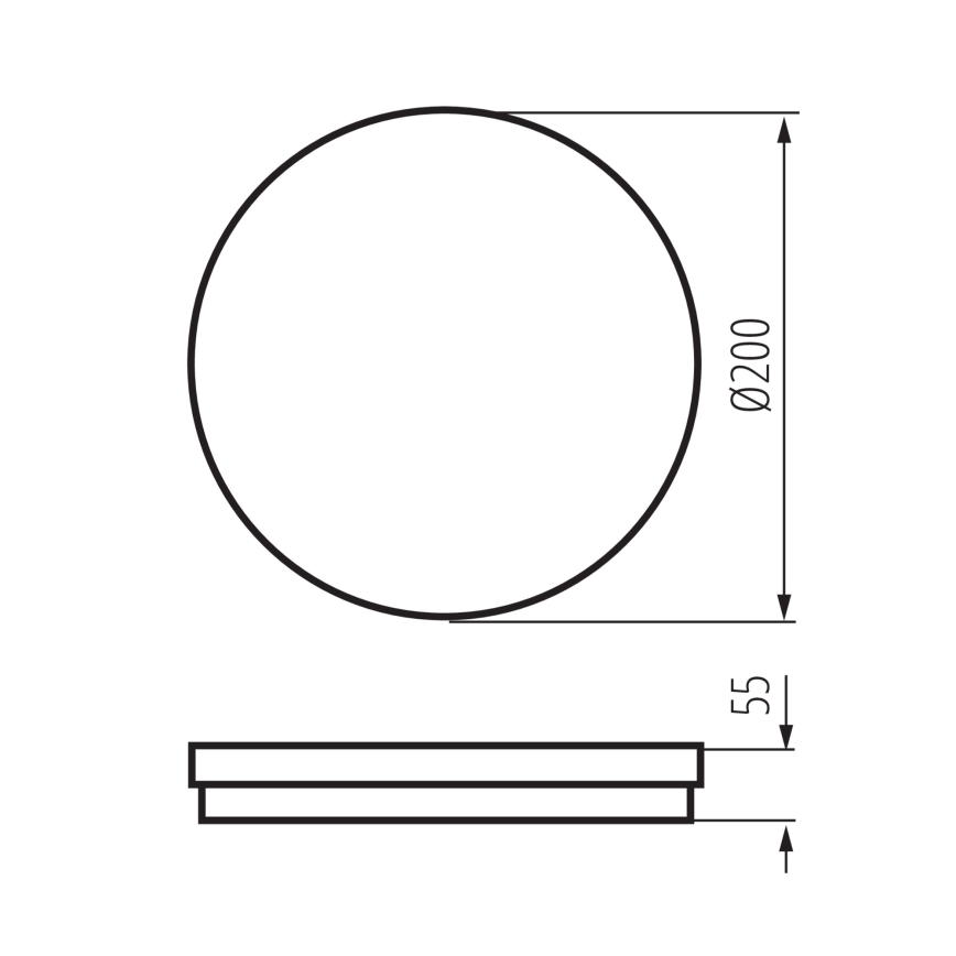 Plafonieră LED de exterior BENO ECO LED/20W/230V 3000/4000/6500K d. 20 cm IP65 alb