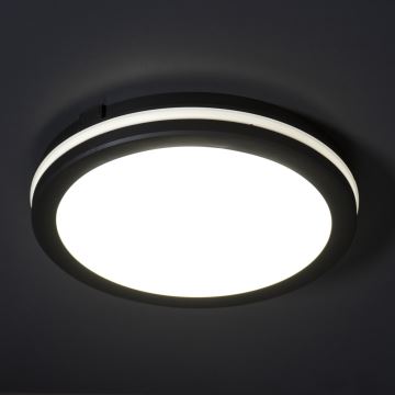 Plafonieră LED de exterior BENO ECO LED/20W/230V 3000/4000/6500K d. 20 cm IP65 negru