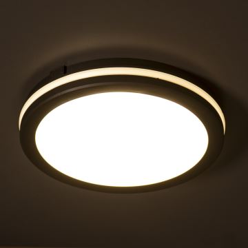 Plafonieră LED de exterior BENO ECO LED/20W/230V 3000/4000/6500K d. 20 cm IP65 negru