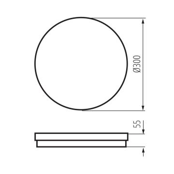 Plafonieră LED de exterior BENO ECO LED/30W/230V 3000/4000/6500K d. 30 cm IP65 alb