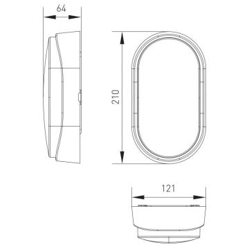 Plafonieră LED de exterior LED/12W/230V 3000/4000/6500K IP65 alb