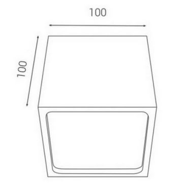 Plafonieră LED de exterior LED2 CUBE LED/12W/230V alb