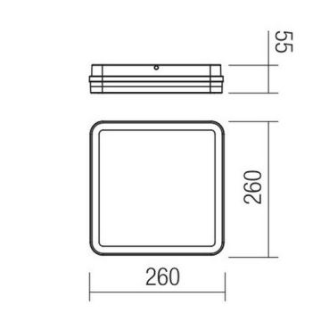 Plafonieră LED de exterior Redo 90288 ISOLA LED/24W/230V 3000/4000/6500K IP54