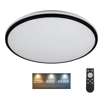 Plafonieră LED dimabilă ARVOS LED/37W/230V negru + telecomandă