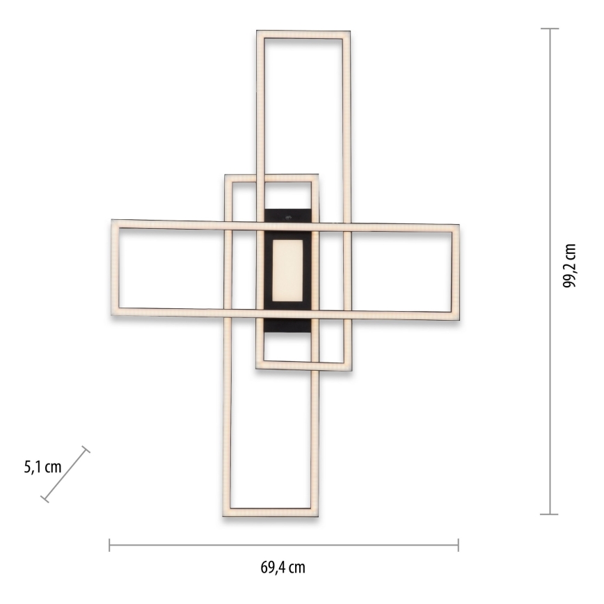 Plafonieră LED dimabilă ASMIN LED/48W/230V Leuchten Direkt 14693-18