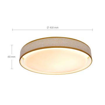 Plafonieră LED dimabilă Brilagi KIANIA LED/48W/230V 3000-6500K d. 43 cm + telecomandă