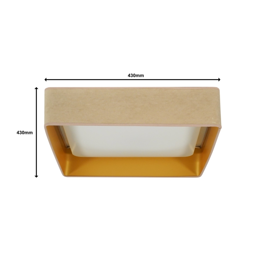 Plafonieră LED dimabilă Brilagi VELVET SQUARE LED/24W/230V 3000/4000/6500K bej + telecomandă