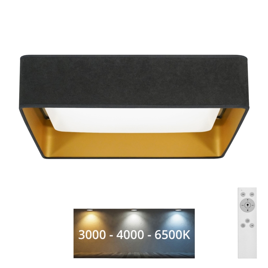 Plafonieră LED dimabilă Brilagi VELVET SQUARE LED/24W/230V 3000/4000/6500K gri + telecomandă