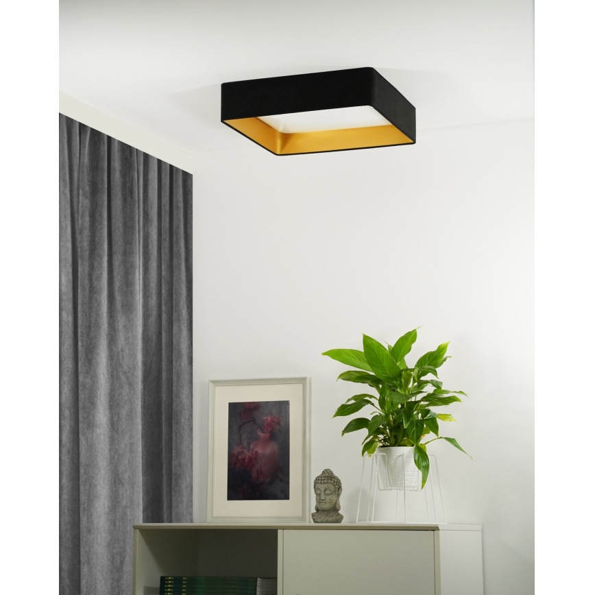 Plafonieră LED dimabilă Brilagi VELVET SQUARE LED/24W/230V 3000/4000/6500K negru + telecomandă