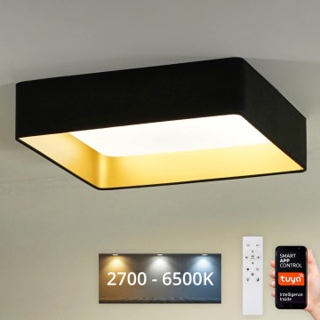 Plafonieră LED dimabilă Brilagi VELVET SQUARE SMART LED/36W/230V 2700-6500K Wi-Fi Tuya negru + telecomandă