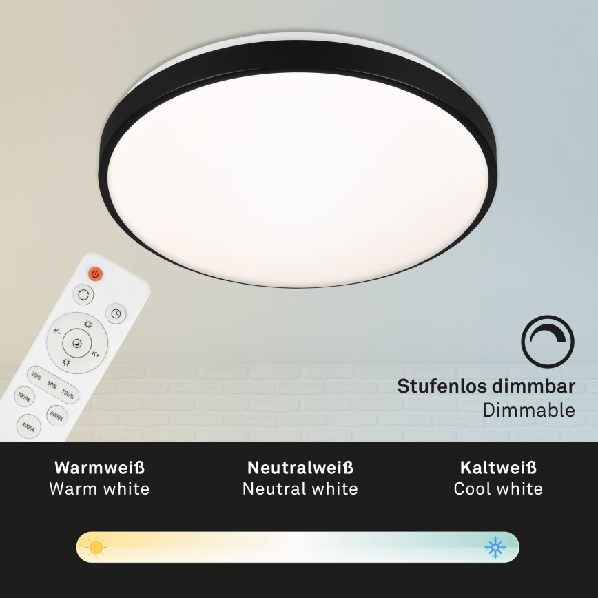 Plafonieră LED dimabilă Briloner 3430-015 MANNY LED/48W/230V + telecomandă