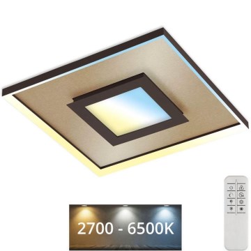 Plafonieră LED dimabilă Briloner 3641-017 FRAME LED/30W/230V 2700-6500K auriu + telecomandă